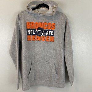 NFL Team Apparel Broncos Denver Hoodie Pullover Sweatshirt Sz Medium